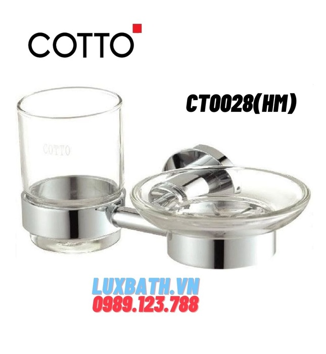 Kệ cốc đánh răng kết hợp đĩa xà phòng Cotto CT0028(HM)