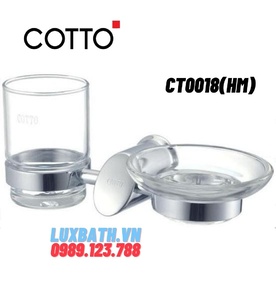 Kệ cốc đánh răng kết hợp đĩa xà phòng Cotto CT0018(HM)