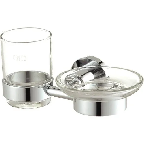 Kệ cốc đánh răng kết hợp đĩa xà phòng Cotto CT0028(HM)