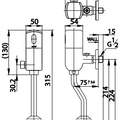 Van xả tiểu cảm ứng dùng pin COTTO CT4803S