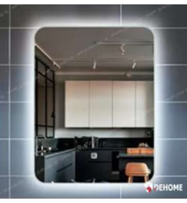 Gương led hình chữ nhật nguồn cảm ứng 50x70cm Dehome G57-2