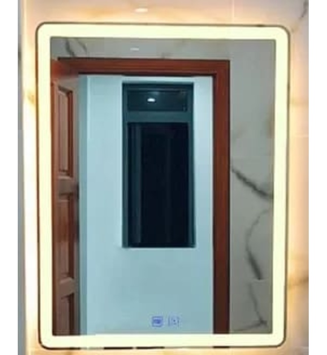 Gương led nguồn cảm ứng sấy gương 60x80cm Dehome G68-4