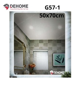 Gương đèn led hình chữ nhật 50x70cm Dehome G57-1