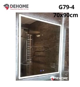 Gương led nguồn cảm ứng sấy gương 70x90cm Dehome G79-4