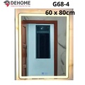 Gương led nguồn cảm ứng sấy gương 60x80cm Dehome G68-4