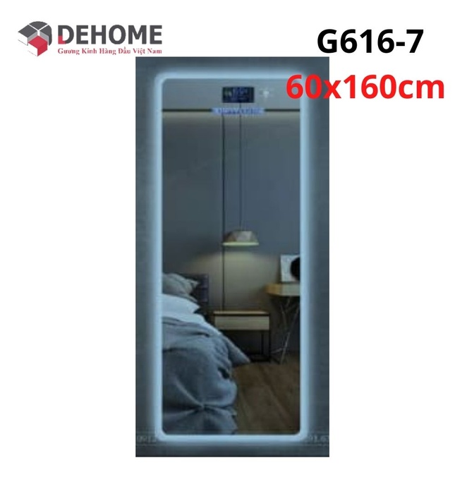 Gương led hình chữ nhật 60x160cm Dehome G616-7