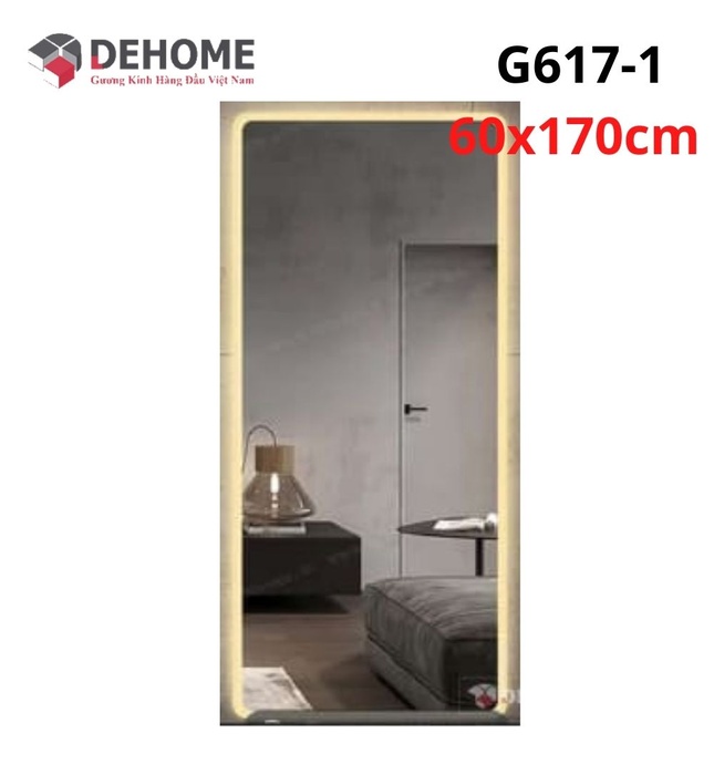 Gương led hình chữ nhật 60x170cm Dehome G617-1