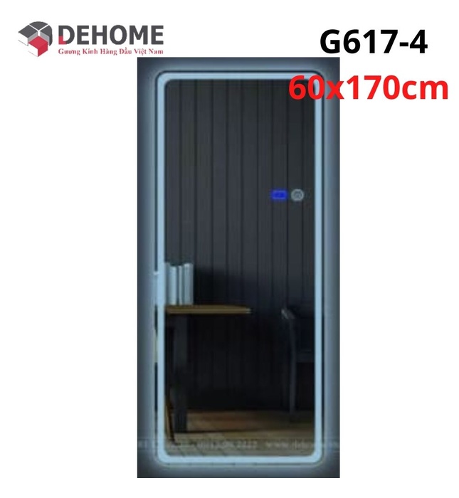 Gương led hình chữ nhật 60x170cm Dehome G617-4
