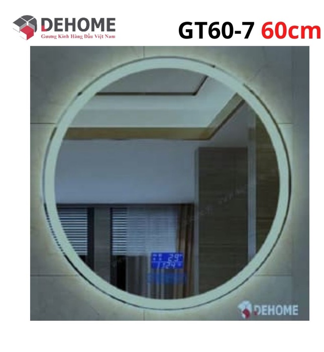 Gương led hình tròn 60cm Dehome GT60-7