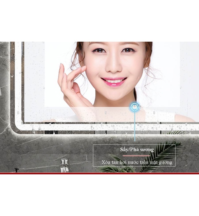 Gương led hình chữ nhật 60x160cm Dehome G616-7