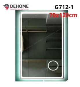 Gương led hình chữ nhật 70x120cm Dehome G712-1