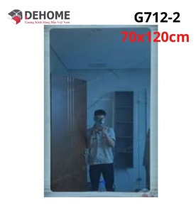 Gương led nguồn cảm ứng hình chữ nhật 70x120cm Dehome G712-2