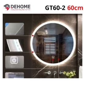 Gương led hình tròn 60cm Dehome GT60-2