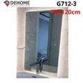 Gương led nguồn cảm ứng đồng hồ đơn nhiệt độ 70x120cm Dehome G712-3