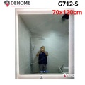 Gương led nguồn cảm ứng đồng hồ đơn nhiệt độ 70x120cm Dehome G712-5