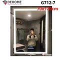 Gương led hình chữ nhật 70x120cm Dehome G712-7