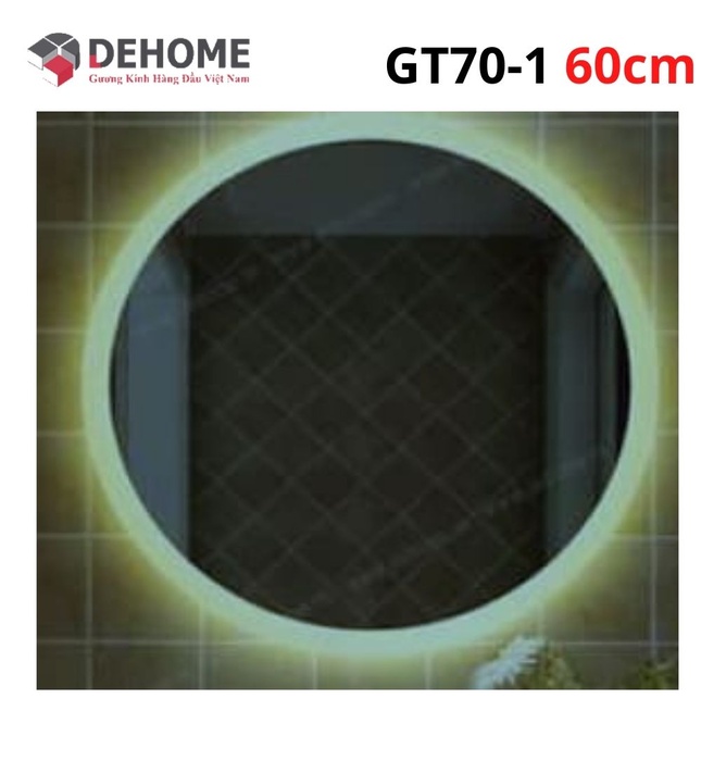 Gương led hình tròn 60cm Dehome GT70-1