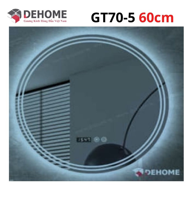 Gương led hình tròn 60cm Dehome GT70-5