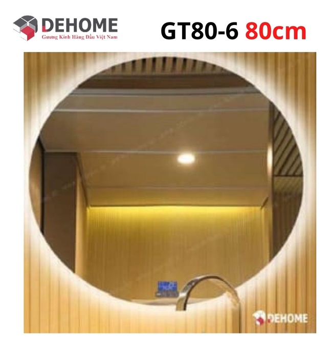 Gương led hình tròn 80cm Dehome GT80-6