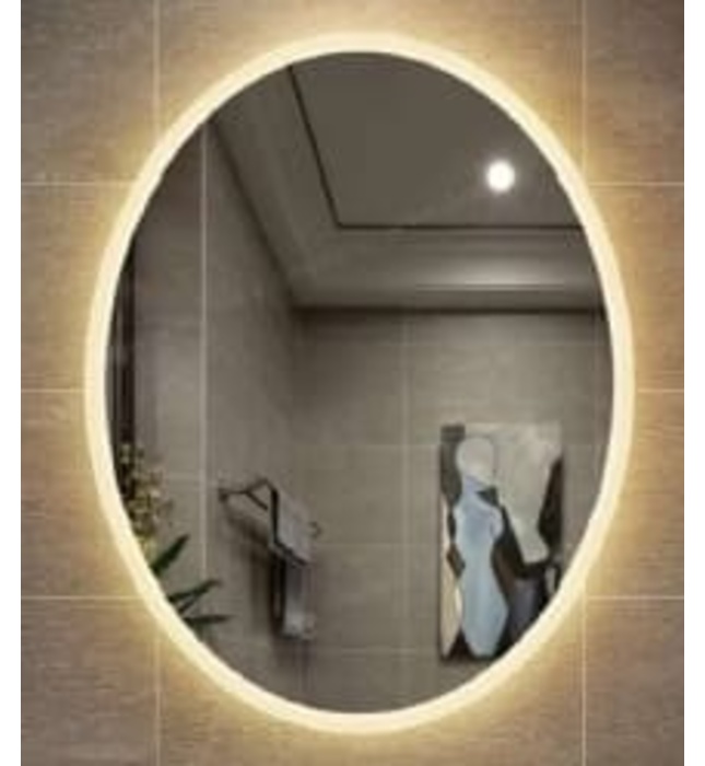 Gương led hình elip 50x75cm Dehome E575-1