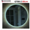 Gương led hình tròn nguồn cảm ứng 80cm Dehome GT80-2
