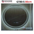 Gương led nguồn cảm ứng đồng hồ đơn nhiệt độ sấy gương Dehome GT80-5