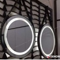 Gương đèn led dây da hình tròn 70cm Dehome GD70-2