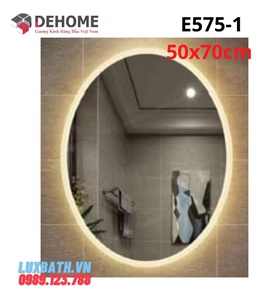 Gương led hình elip 50x75cm Dehome E575-1