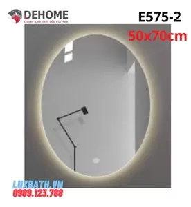 Gương Đèn LED Hình Elip Cảm Ứng Dehome E575-2 50x75cm