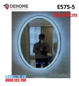 Gương Đèn LED Hình Elip Dehome E575-5 50x75cm
