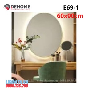 Gương led hình elip 60x90cm Dehome E69-1