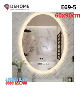 Gương led hình elip 60x90cm Dehome E69-5