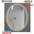 Gương led nguồn cảm ứng hình elip 50x75cm Dehome E575-2