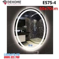 Gương led nguồn cảm ứng sấy gương hình elip 50x75cm Dehome E575-4