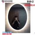 Gương led nguồn cảm ứng hình elip 60x90cm Dehome E69-2