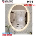Gương led hình elip 60x90cm Dehome E69-5