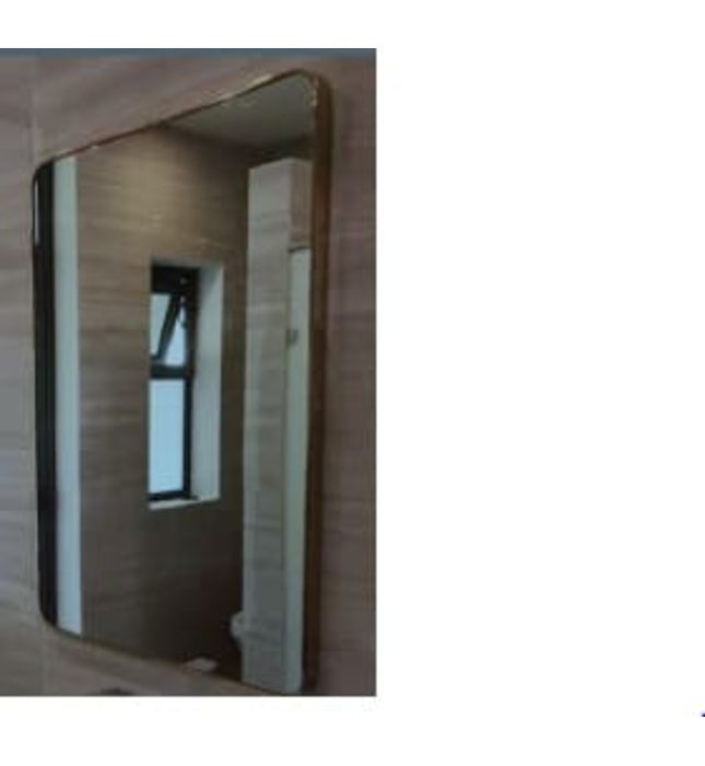 Gương khung mạ PVD hình chữ nhật màu vàng 70x90cm Dehome KM70.90