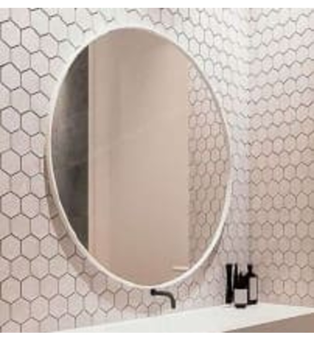 Gương khung sơn tĩnh điện elip đen 65x100cm Dehome KS65.100