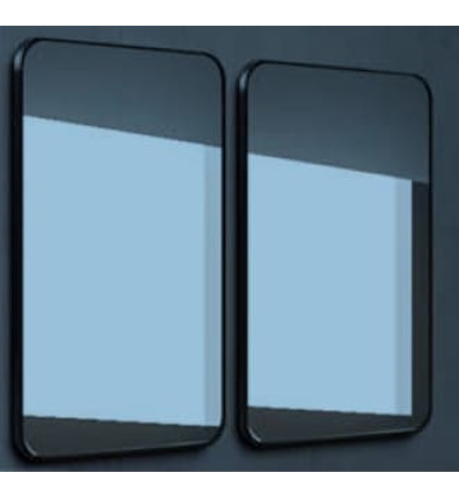 Gương khung sơn tĩnh điện hình chữ nhật màu trắng 70x120cm Dehome KS70.12