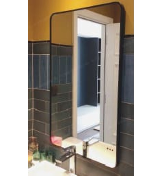 Gương khung sơn tĩnh điện hình chữ nhật màu trắng 70x90cm Dehome KS70.90