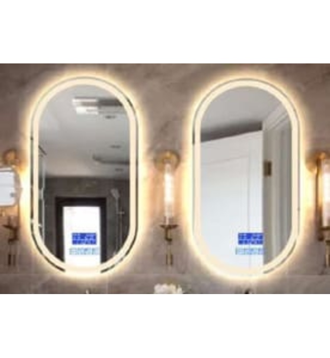 Gương led cảm ứng đồng hồ loa bluetooth sấy gương 60x120cm Dehome BD612-7