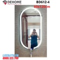 Gương led nguồn cảm ứng sấy gương 60x120cm Dehome BD612-4