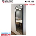 Gương khung sơn tĩnh điện hình chữ nhật màu đen 70x165cm Dehome KS65.165