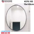Gương khung sơn tĩnh điện elip đen 70x105cm Dehome KS70.105