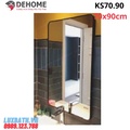Gương khung sơn tĩnh điện hình chữ nhật màu trắng 70x90cm Dehome KS70.90