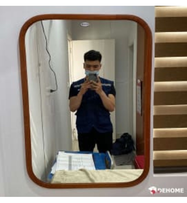 Gương khung gỗ đen chữ nhật 60x80cm Dehome KG 60.80.D