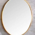 Gương khung mạ PVD hình elip màu vàng 60x90cm Dehome KS60.90