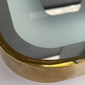 Gương khung mạ PVD hình elip màu vàng 70x105cm Dehome KS70.10