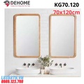Gương khung gỗ màu trắng hình chữ nhật 70x120cm Dehome KG 70.120 