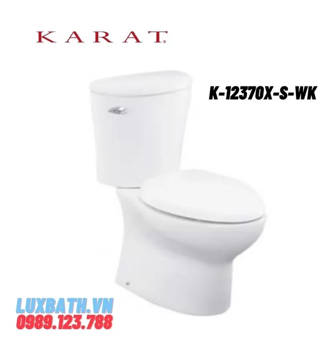 Bồn cầu hai khối nắp êm Karat BAGAN K-12370X-S-WK